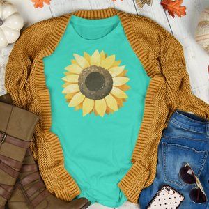 Sunflower Graphic Tee Tshirt Fall Theme